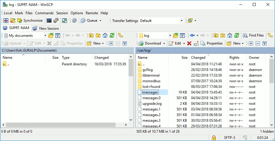 WinSCP Screen-shot